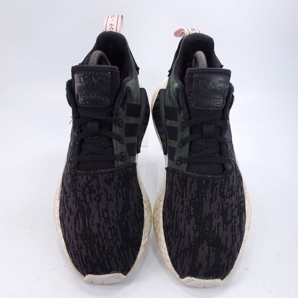 Adidas NMD R2 Lace Up Athletic Training Shoe Womens Size 8.5 BY9314 Black White - Picture 2 of 9